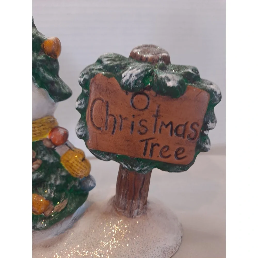 Hand Painted Snowman As A Christmas‎ Tree O Christmas Tree Ceramic Figure